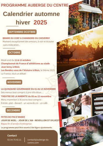 Loisirs à l'Auberge et autour de Chitenay