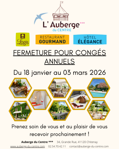 fermeture pour congés